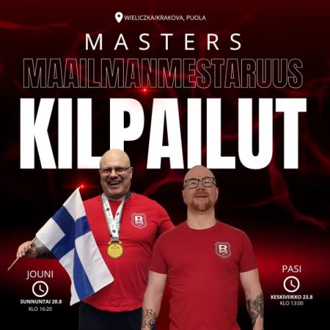 Jouni Lohi ja Pasi Vierelä ovat tositoimissa masters MM-lavalla.